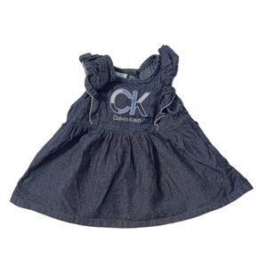 Baby Girl's Calvin Klein Blue Dress- Size 3-6M